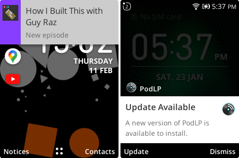 KaiOS Notification Types