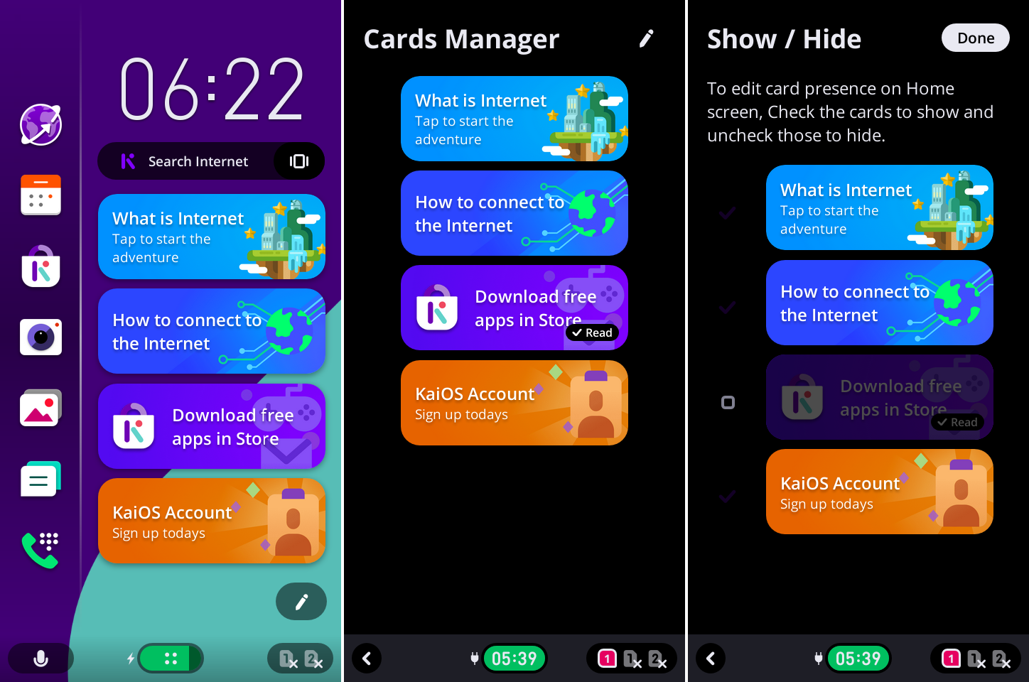 KaiOS Smart Touch Launcher