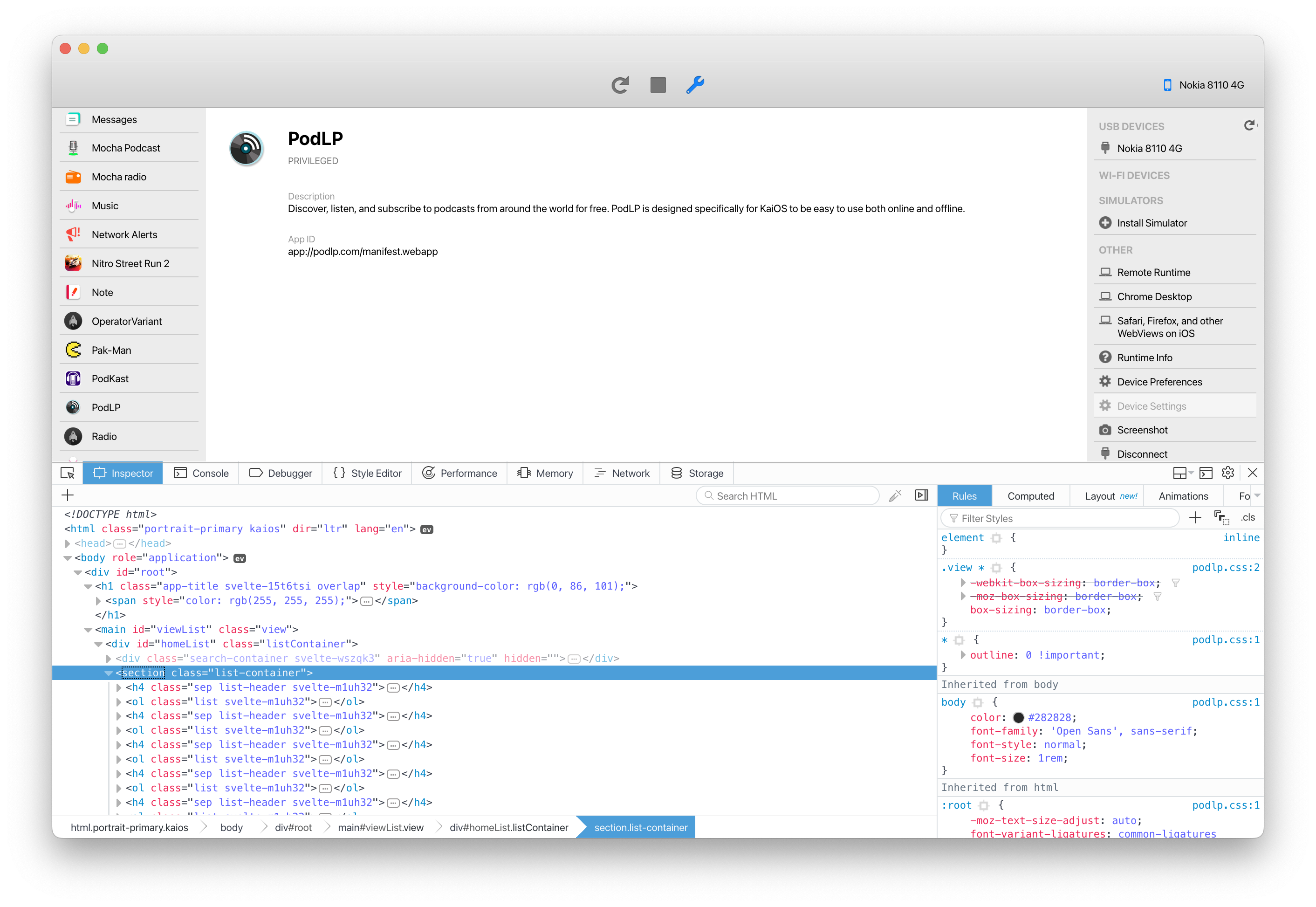 WebIDE in Waterfox Classic WebIDE in Waterfox Classic